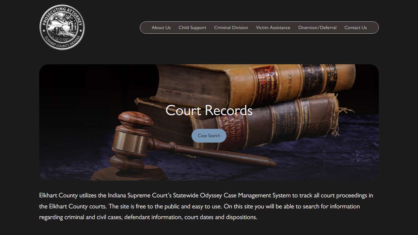 Court Records - Office of the Prosecuting Attorney for Elkhart County